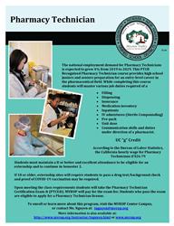 HS Pharmacy Technician Program Flier